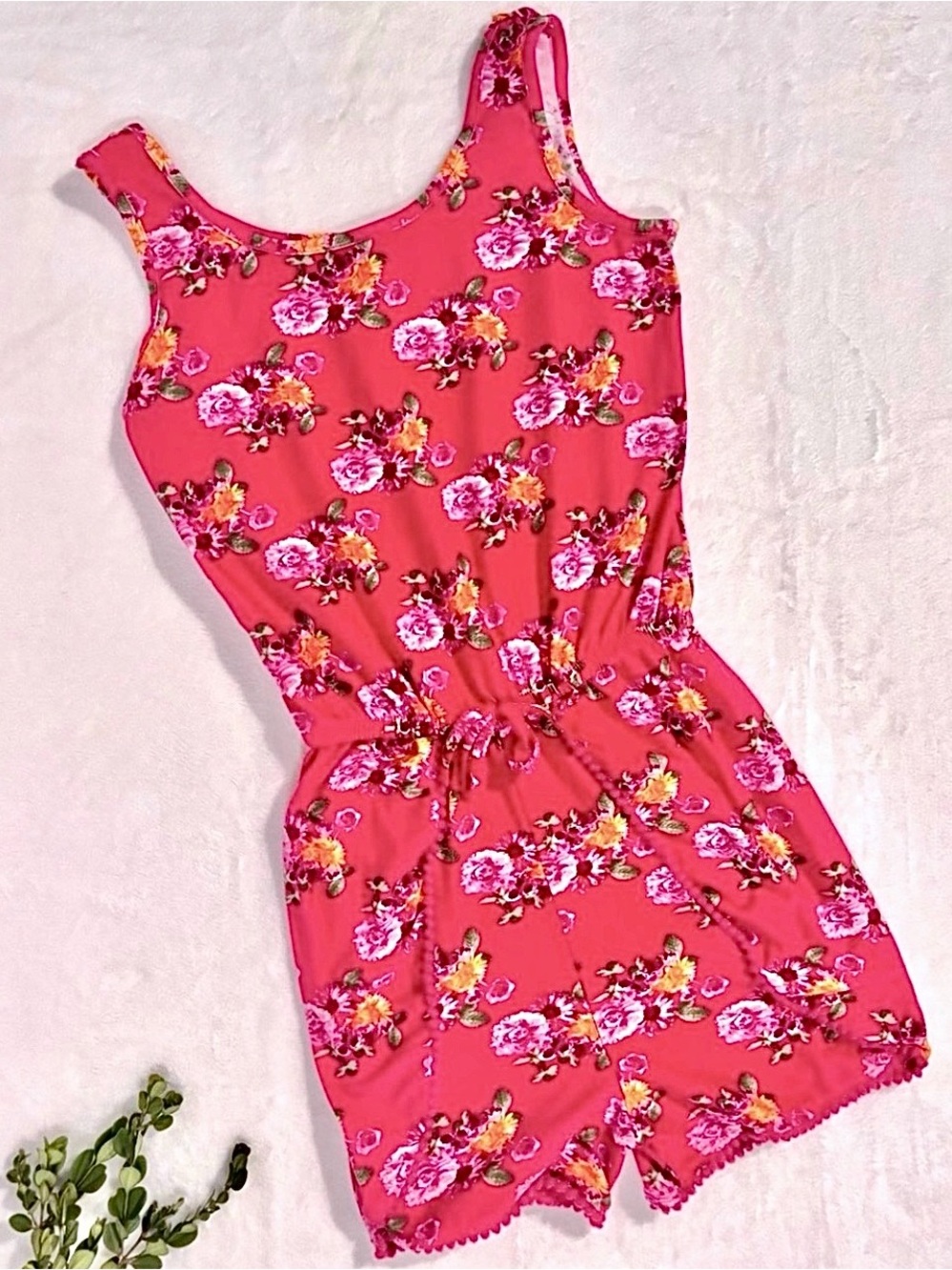 Bobbie Brooks Pink Floral Romper – Girls Small (6/6X)
